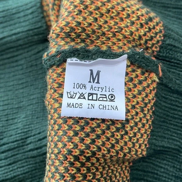 NEW Big Cozy Fall Leaf Sweater - KPJ Green Fall Leaf Knit - Women's Medium - Picture 7 of 12